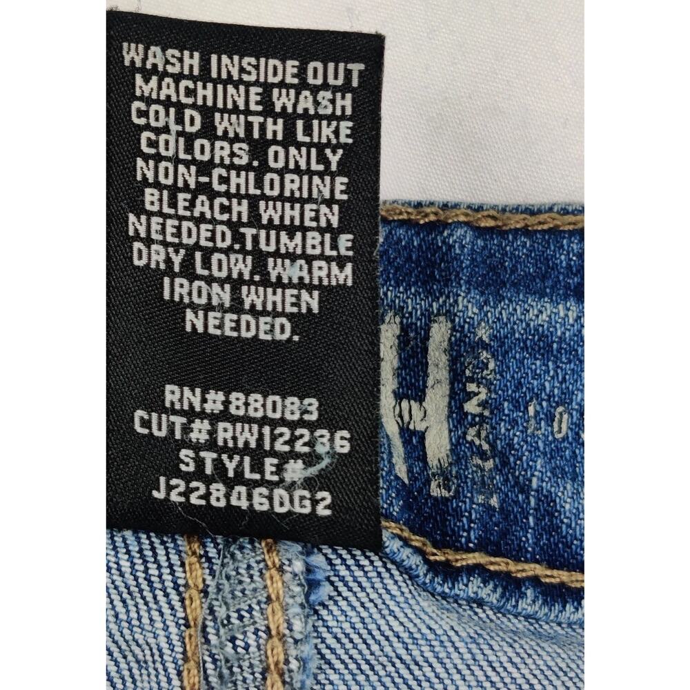 Rewash Wide Leg Jeans Juniors 3/26 Blue Medium Wash High Rise Distressed 26x29.5 - Picture 4 of 11